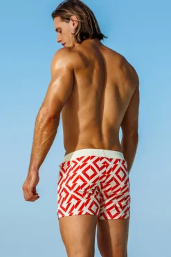 Como Red Retro Lycra Swimmer