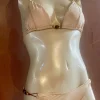 Cream Bead Bikini