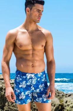 Maui Blue Floral Boardwalk Surf Short