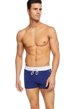 Retro Lycra Swimmer - Navy
