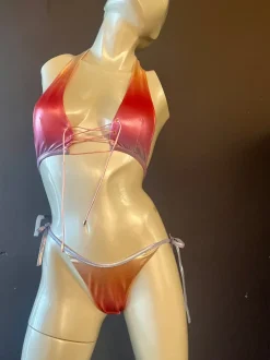 Tequila Sunrise Lace-Up Halter